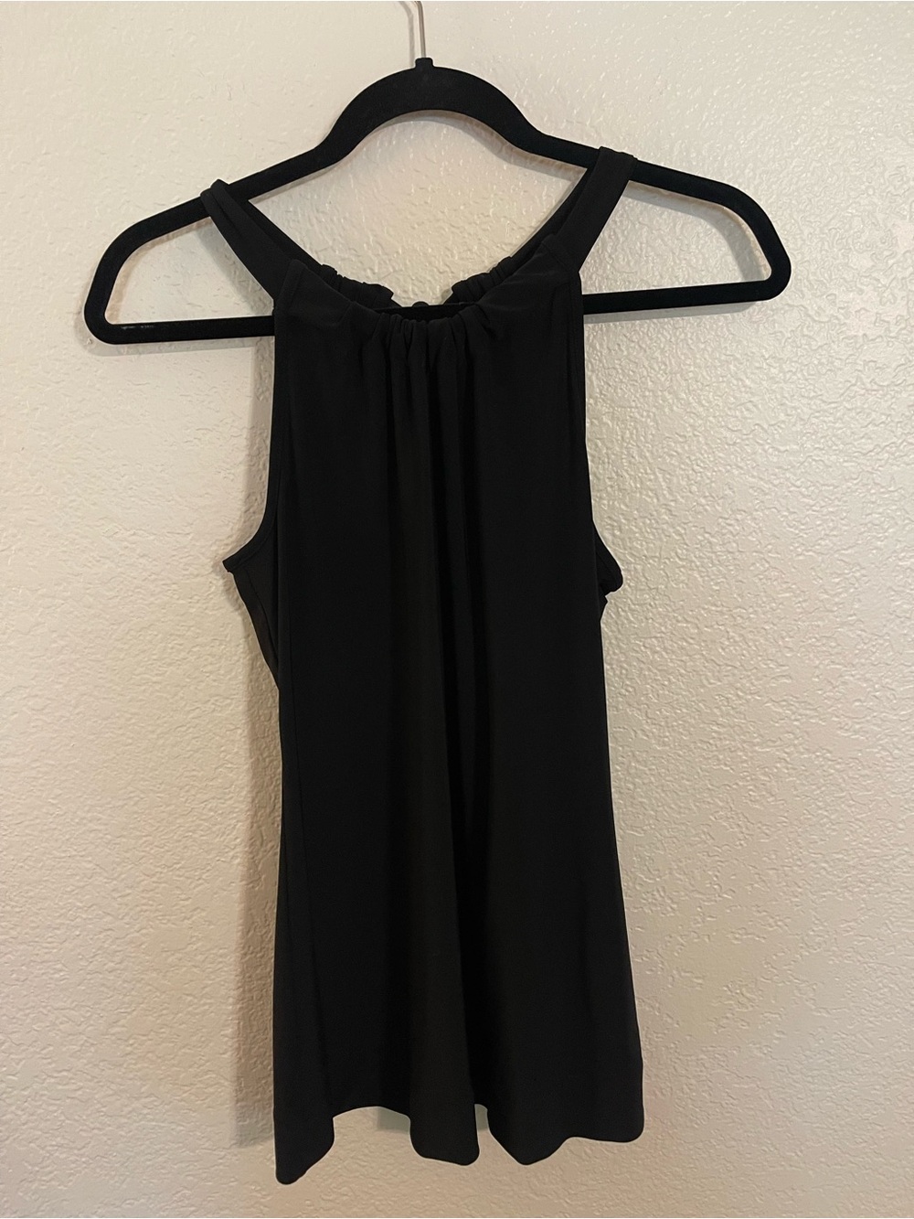 White House Black Market - Black Sleeveless Tie Halter Top